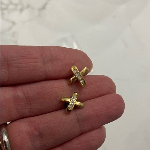 None Jewelry - Elegant Gold and diamond Women's Earrings